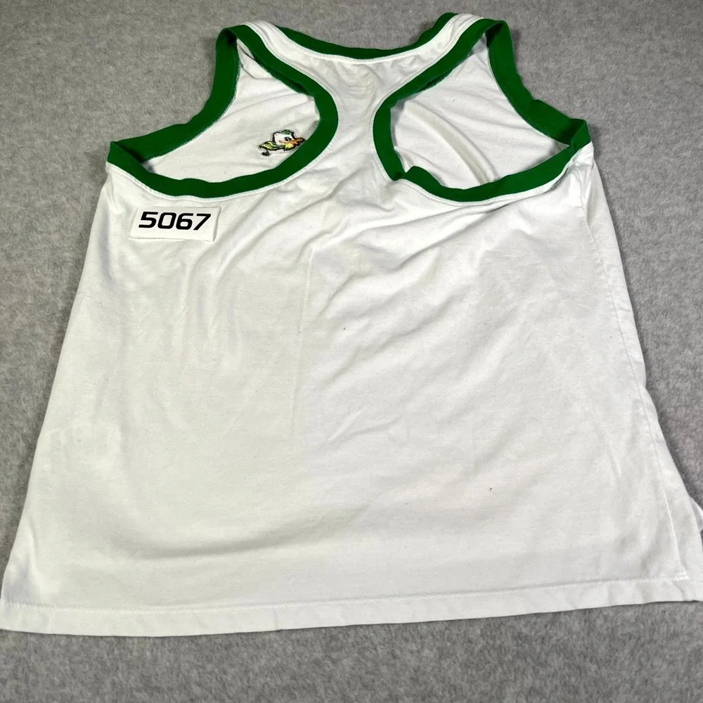 Oregon Ducks Tank Top Womens XL White‎ Nike Dri Fit Racerback Round Neck Cotton